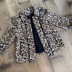 WHBM Leopard Animal Print Swing Jacket Blazer 6